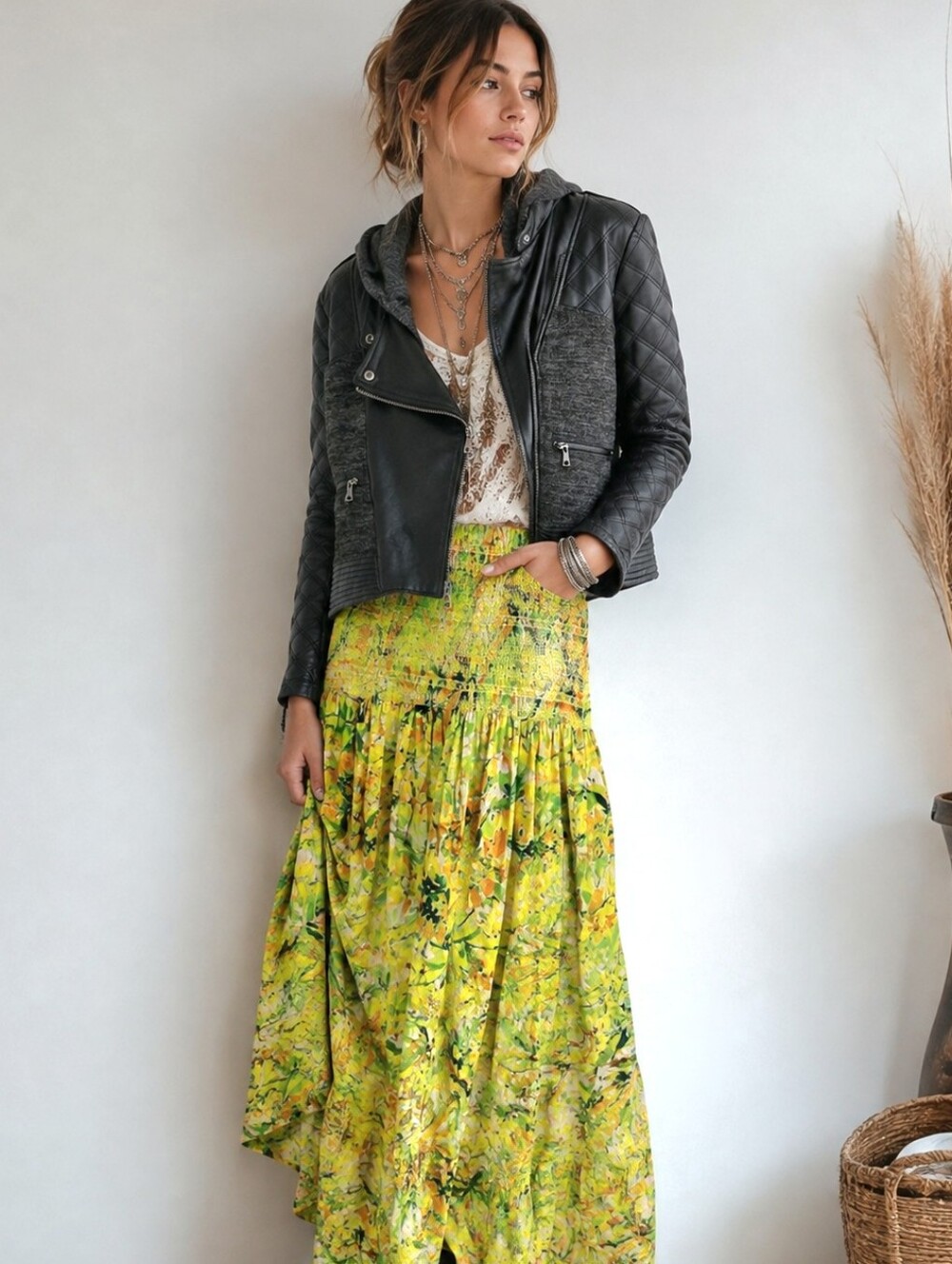 Tracy Reese Skirt Hope for Flowers maxi skirt high waist high slit